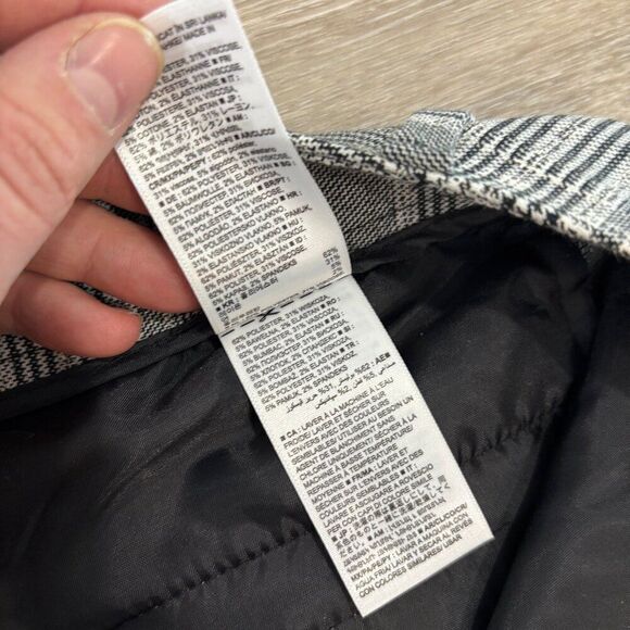 Banana Republic High Rise Tapered Ankle Crop Pants Women's Gray Plaid NWT sz 12 - Picture 4 of 13